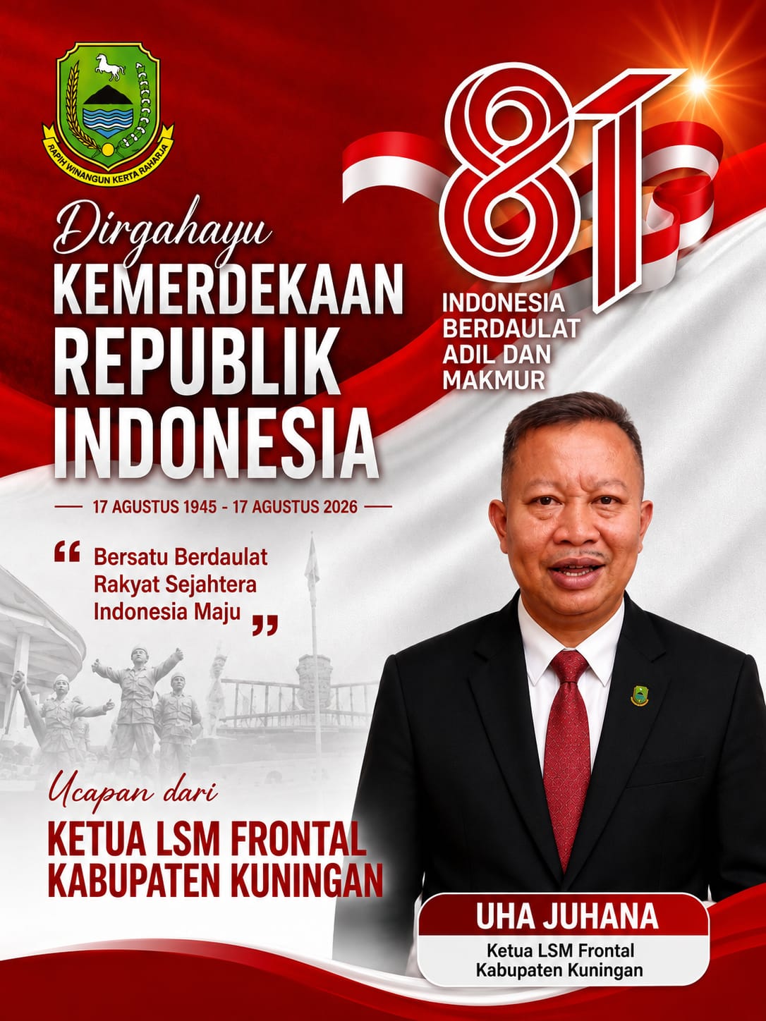 Ketua LSM FRONTAL Kuningan, Uha Juhana: Kemerdekaan Harus Berdampak pada Kesejahteraan Rakyat