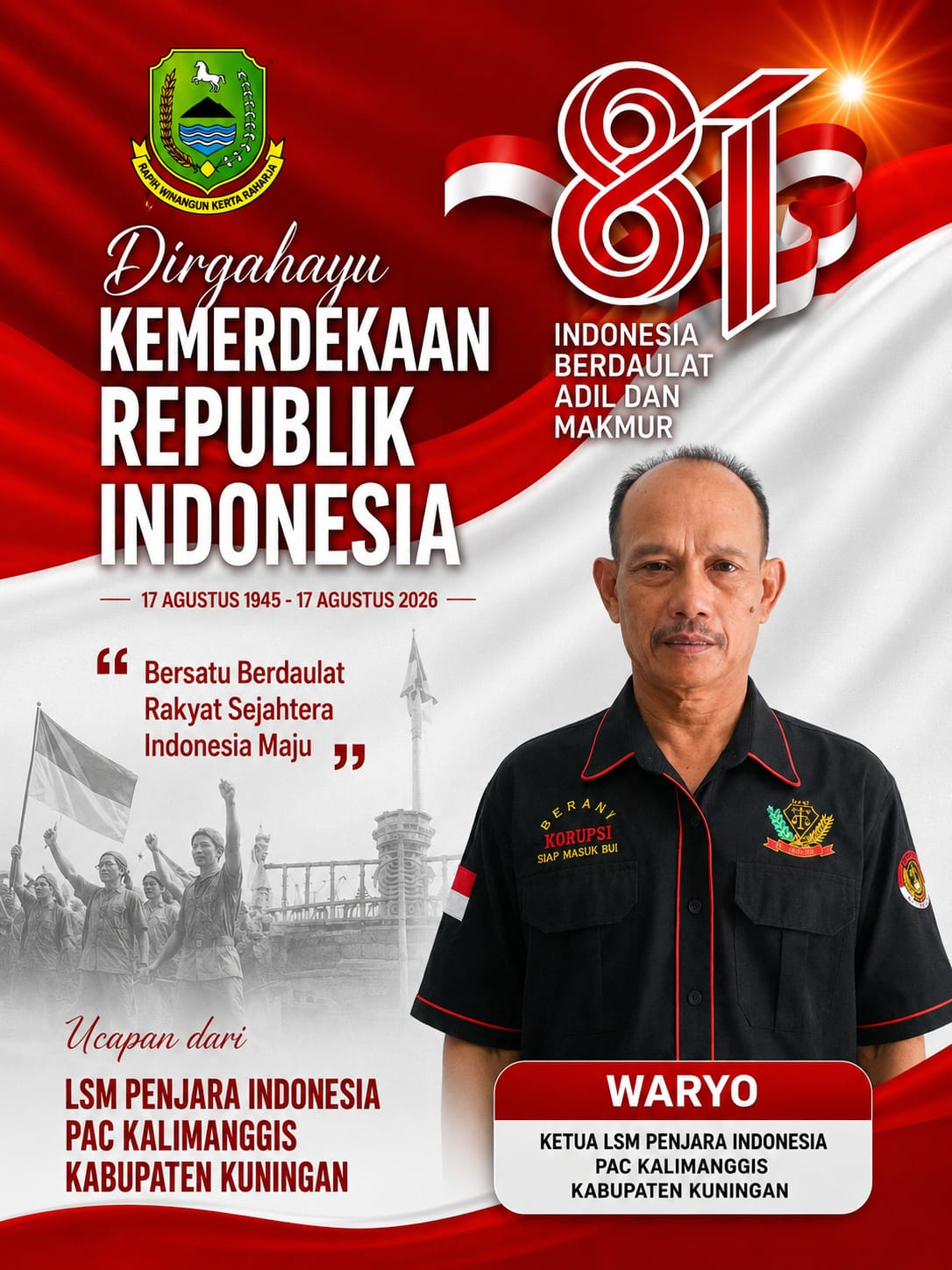 Menyongsong Indonesia Emas: LSM PENJARA Indonesia PAC Kalimanggis Gelar Refleksi Kemerdekaan RI ke-81
