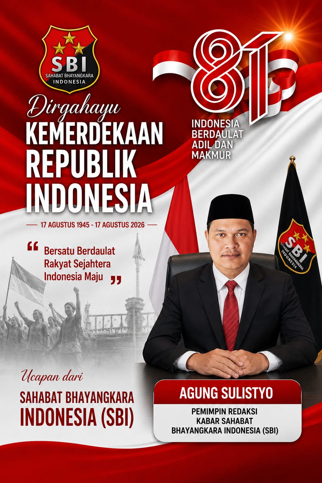 Kabar SBI Perkuat Komitmen Kawal Kemajuan Bangsa di HUT RI ke-81