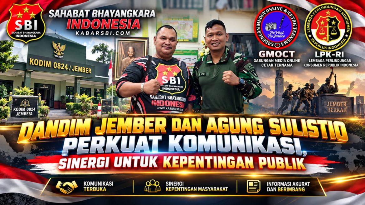 Dandim Jember dan Agung Sulistio Perkuat Komunikasi, Sinergi untuk Kepentingan Publik